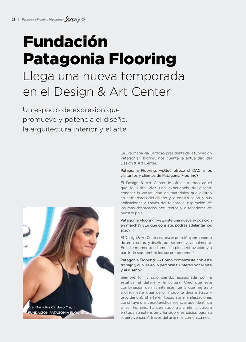 Fundacion Patagonia Flooring Llega Una Nueva Temporada En El Design Art Center Blog Patagonia Flooring